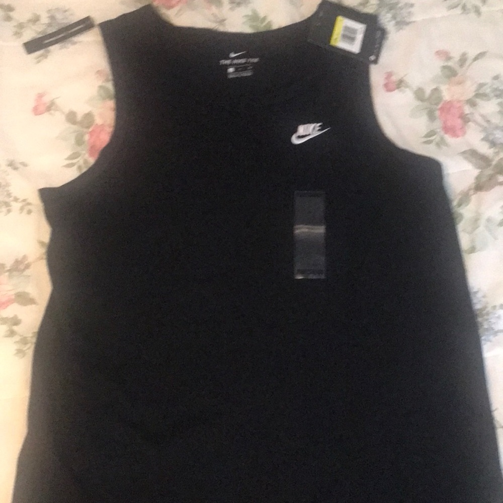 Nike black mens tank top new